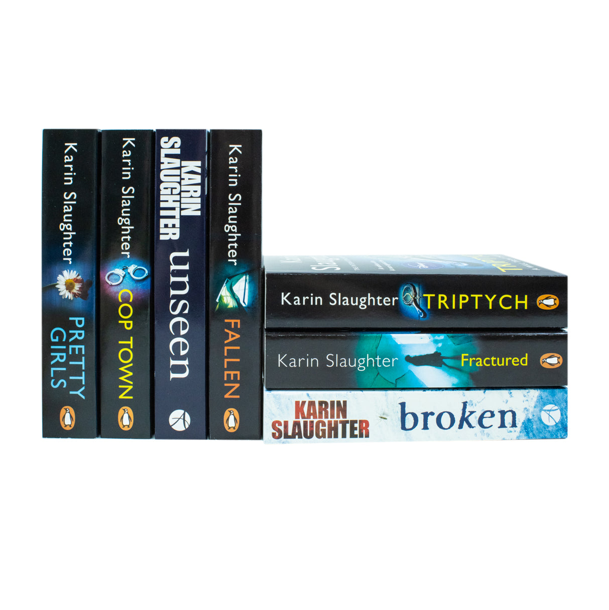 Karin Slaughter 7 Books Collection Set paperback covers - Fractured, Triptych, Pretty Girls and Cop Town