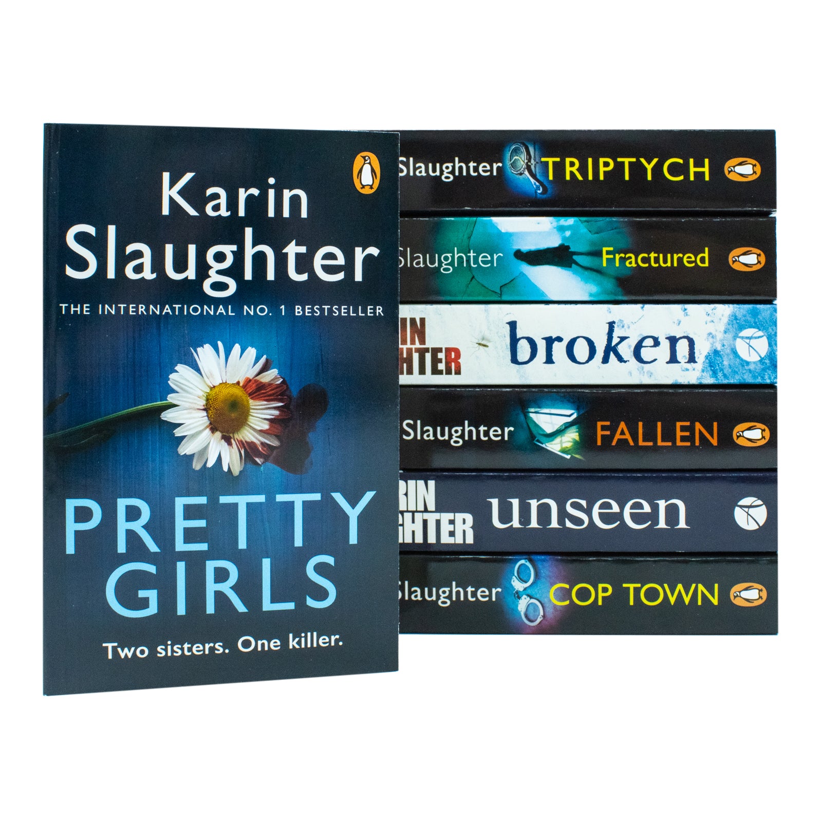 Karin Slaughter Will Trent series 7 book paperback collection set displayed together