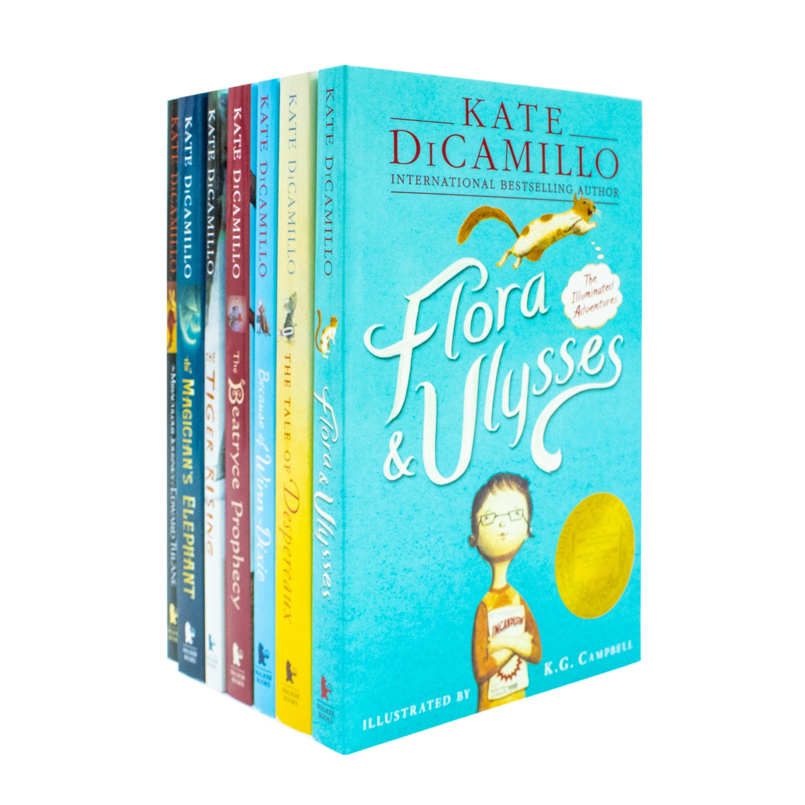Kate DiCamillo 7 Books Collection Box Set paperback - Because of Winn-Dixie, Tale of Despereaux, Beatryce Prophecy - Ages 7-11