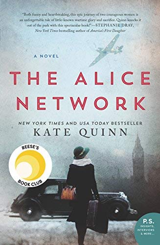 The Huntress and The Alice Network by Kate Quinn - paperback covers of the 2 book historical fiction set