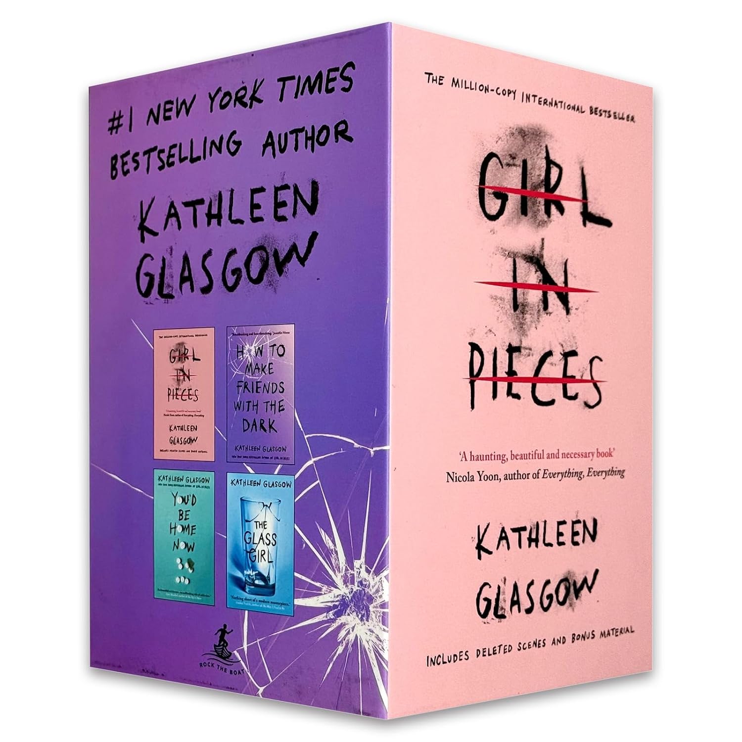 Kathleen Glasgow 4 Books Collection Set paperback box set cover, Young Adult fiction, ages 13-18