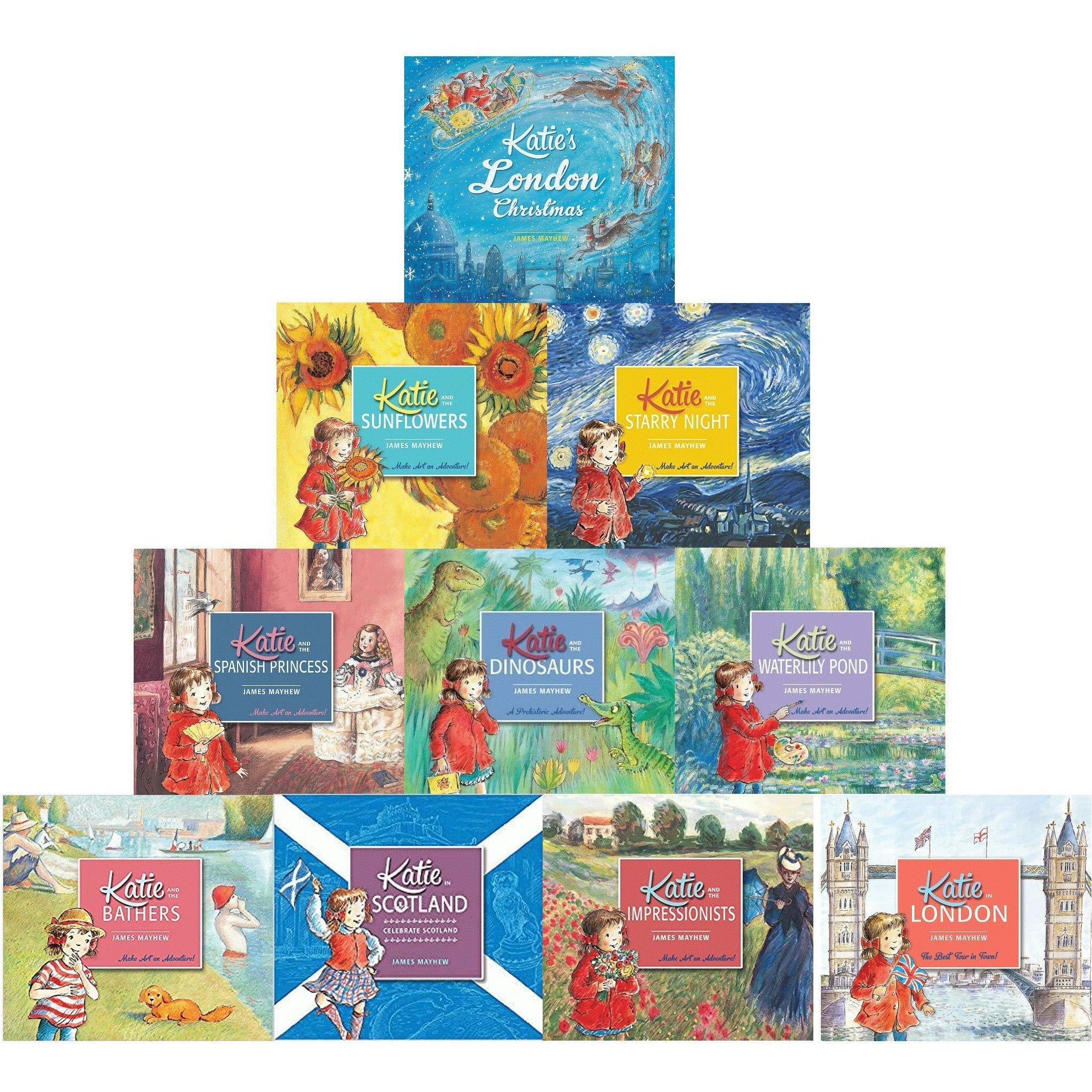 Katie Collection by James Mayhew - 10 Books Set - Paperback - Ages 3-8 - includes Katie in London, Katie and the Sunflowers, Katie and the Impressionists