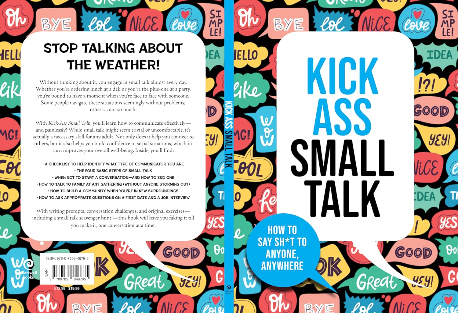 Kick Ass Small Talk by Chartwell Books paperback - sample inside pages showing layout