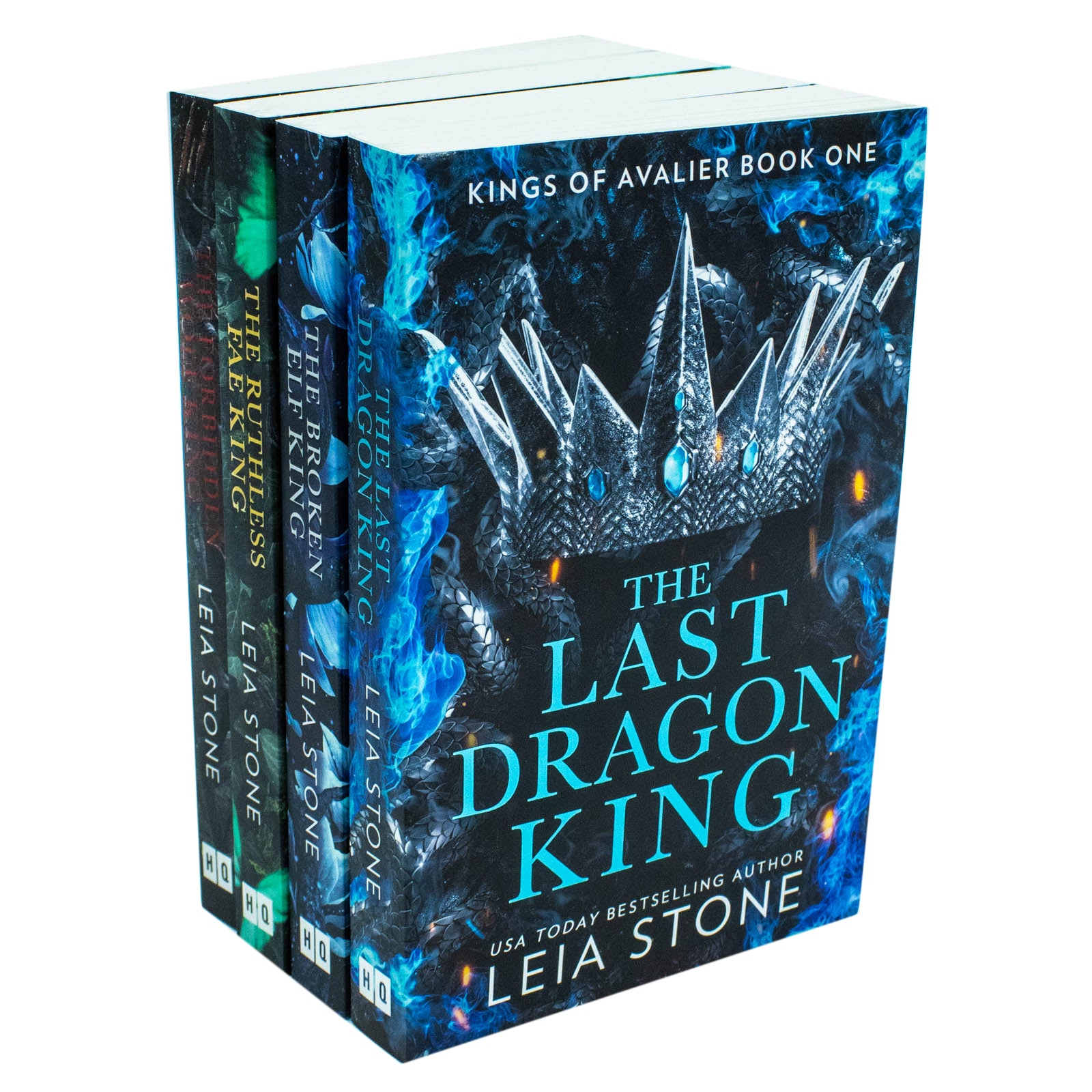 Kings of Avalier 4 Books Collection Set by Leia Stone - paperback fantasy romance set including The Last Dragon King and The Broken Elf King