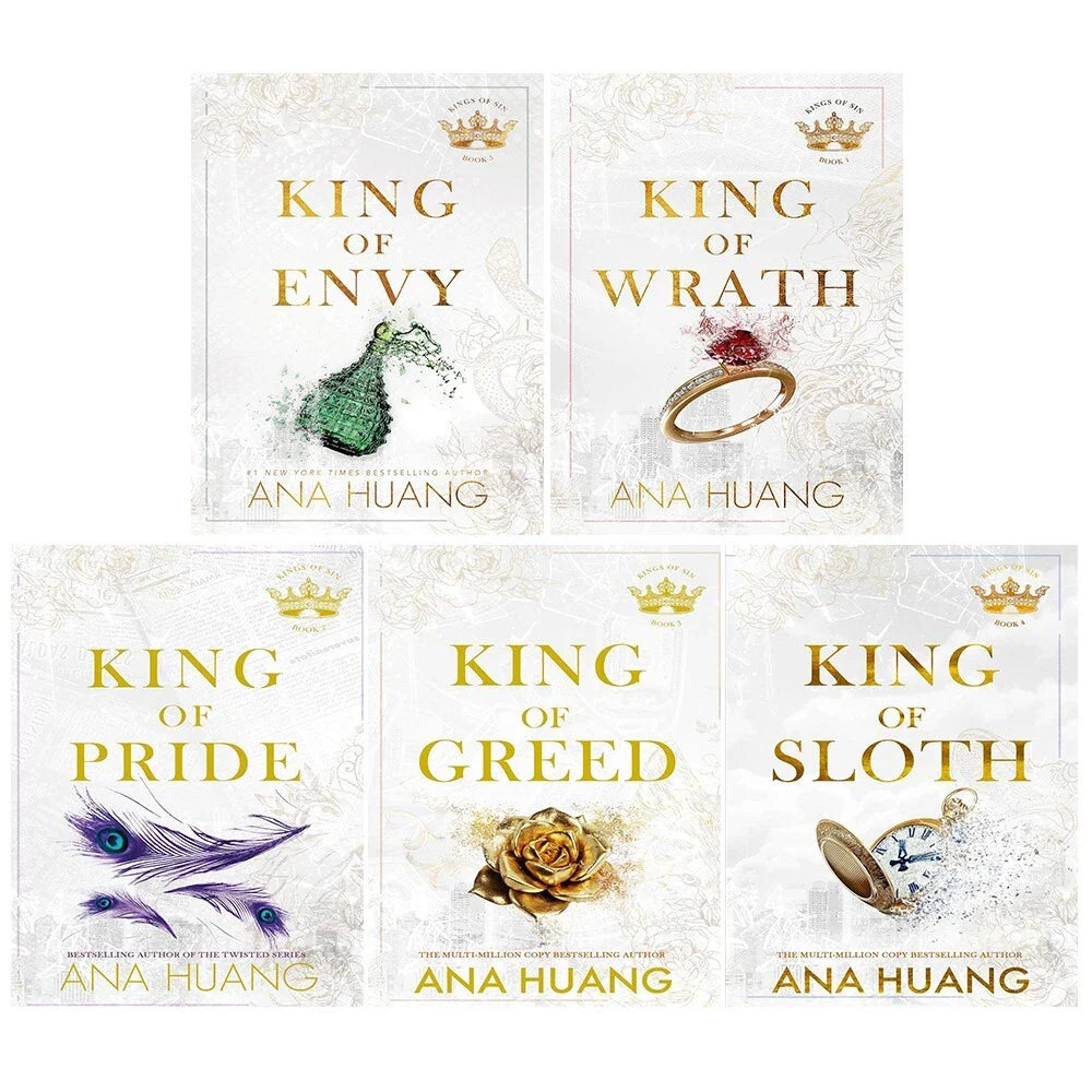 Kings of Sin Series by Ana Huang - complete 5 book paperback collection cover set