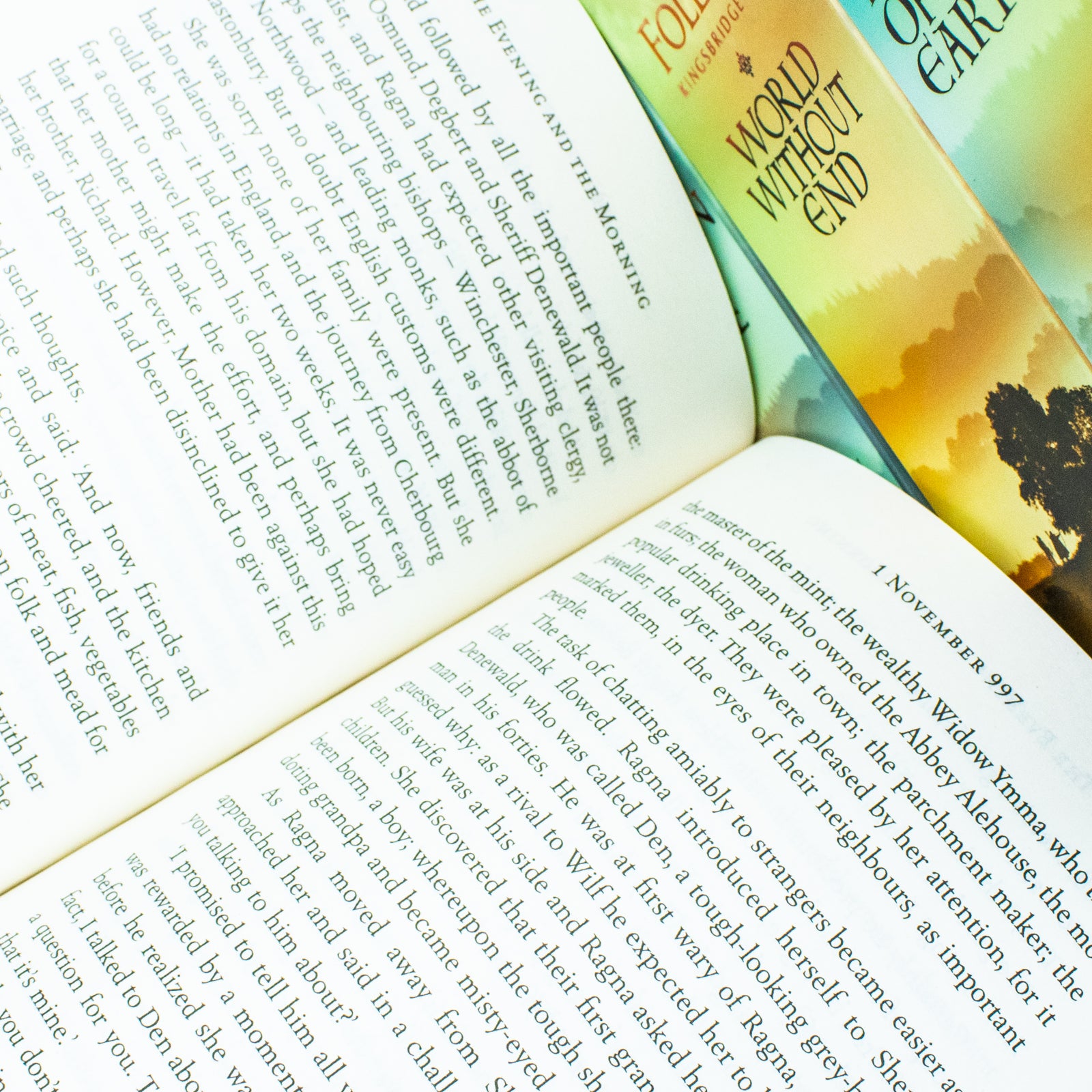 Back cover detail of Ken Follett's Kingsbridge Novels 4 Books Collection Set paperback boxed set