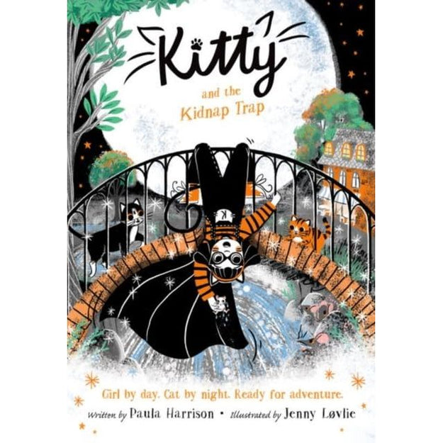 Collage of Kitty series book covers by Paula Harrison, illustrated by Jenny Løvlie