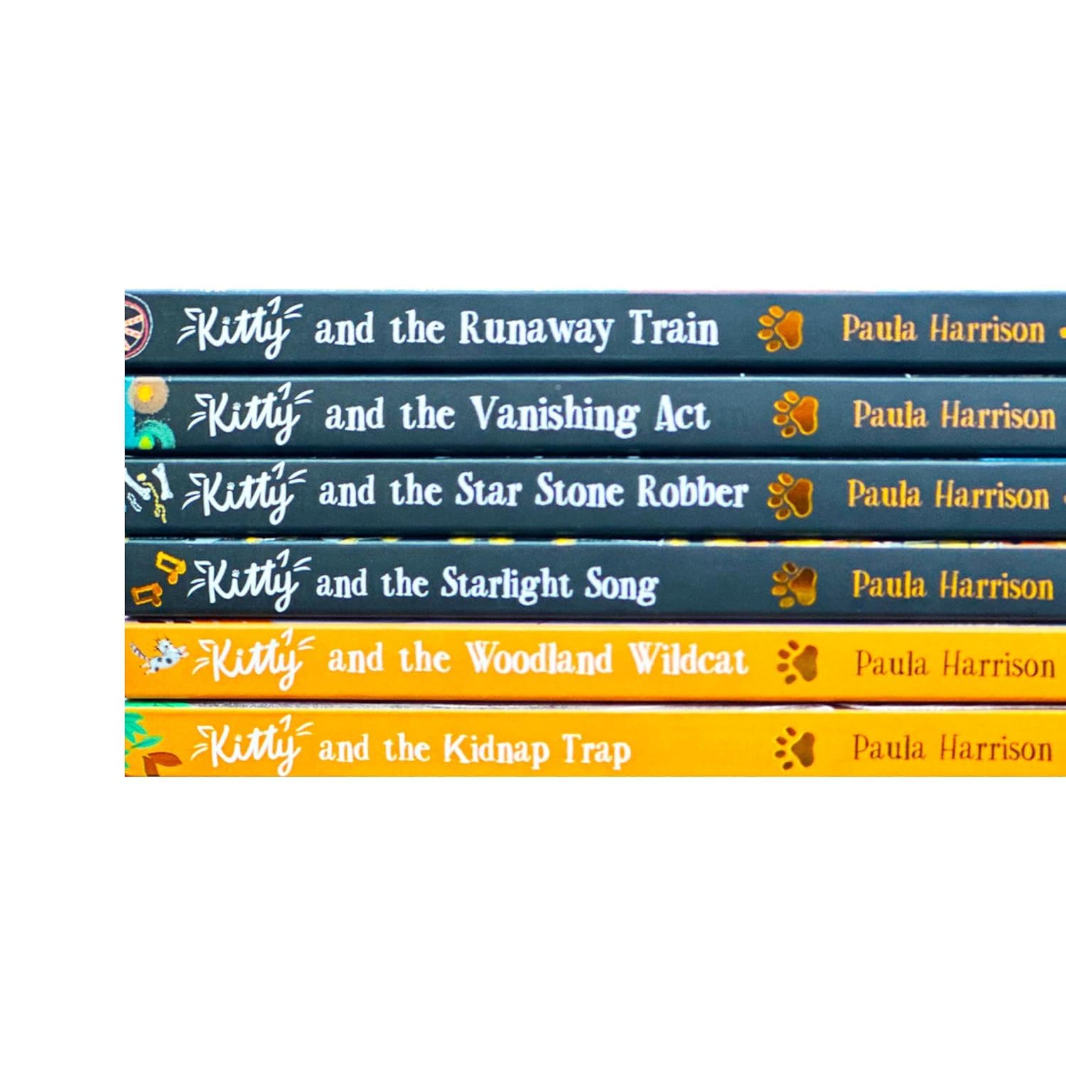 Kitty Series by Paula Harrison Books 7-12 collection set - paperback titles including Runaway Train and Kidnap Trap
