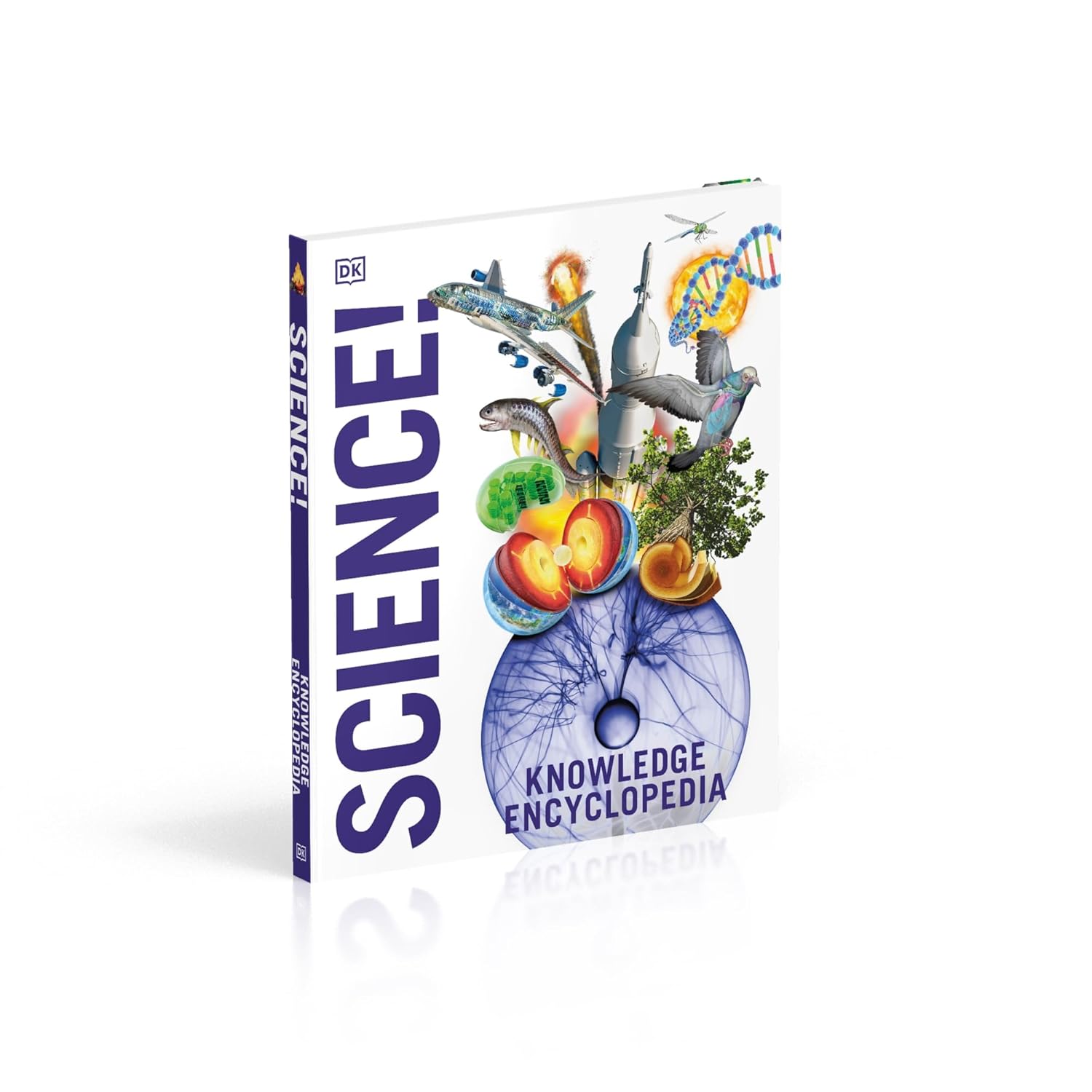 Knowledge Encyclopedia Science by DK - detailed infographic spread on biology and chemistry