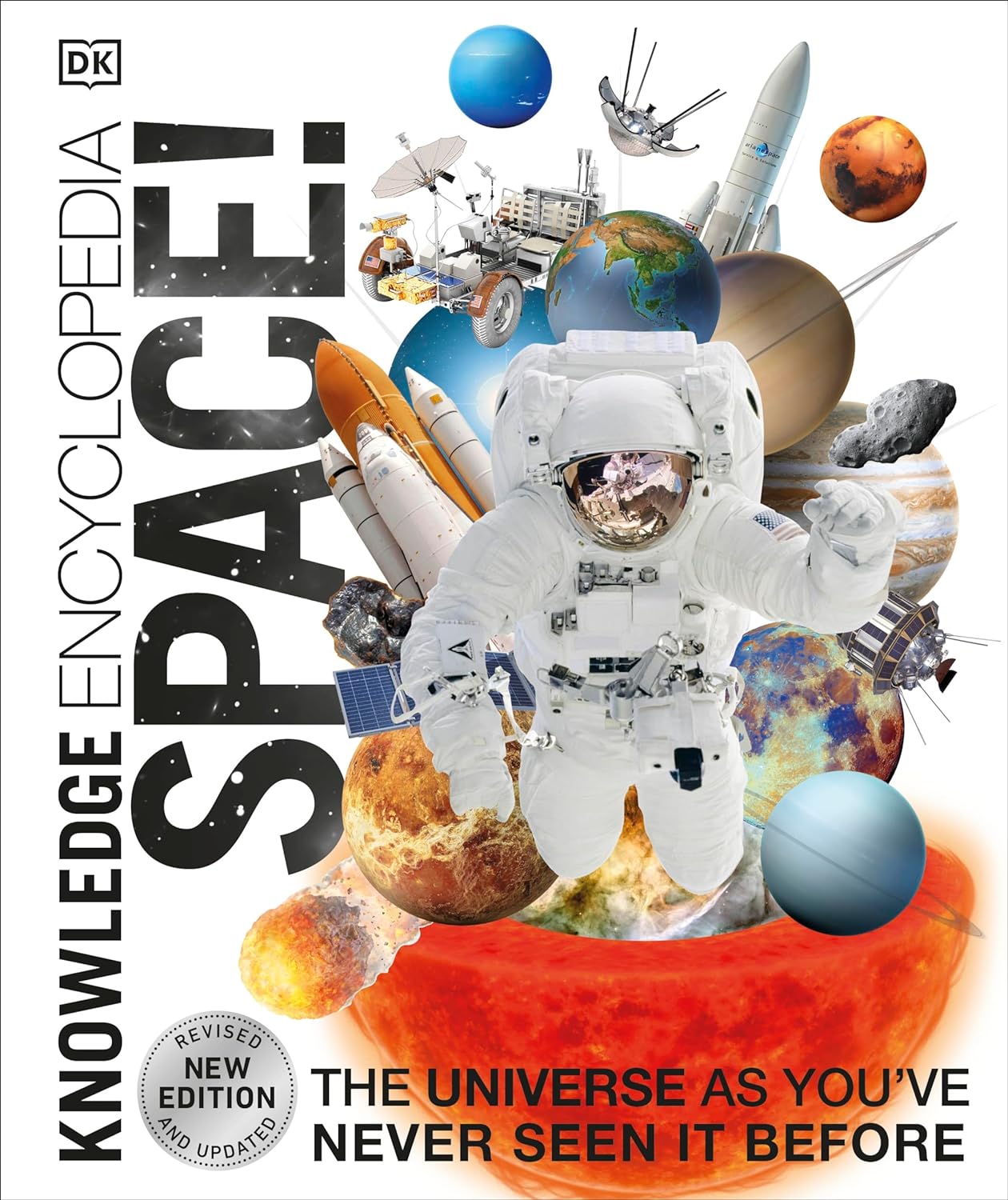 Knowledge Encyclopedia Space by DK - hardback cover, ages 9-12 space book for kids