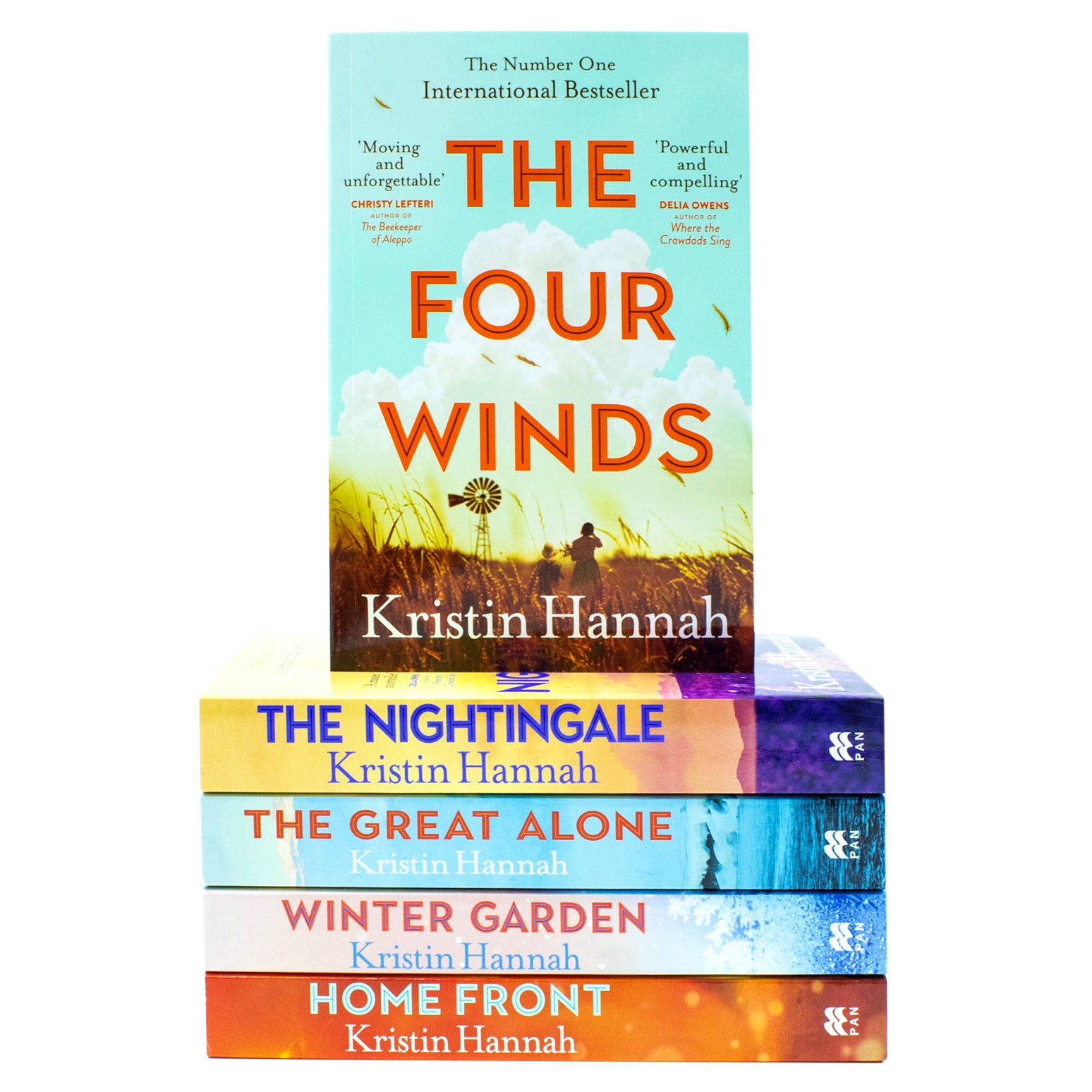 Kristin Hannah 5 Books Collection Set paperback showing The Four Winds and The Great Alone covers