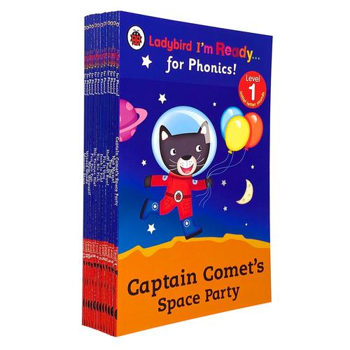 Ladybird I'm Ready for Phonics Readers 12 Books Collection Set, paperback phonics readers for ages 3-6, including Top Dog, Fix It Vets and Monster Stars