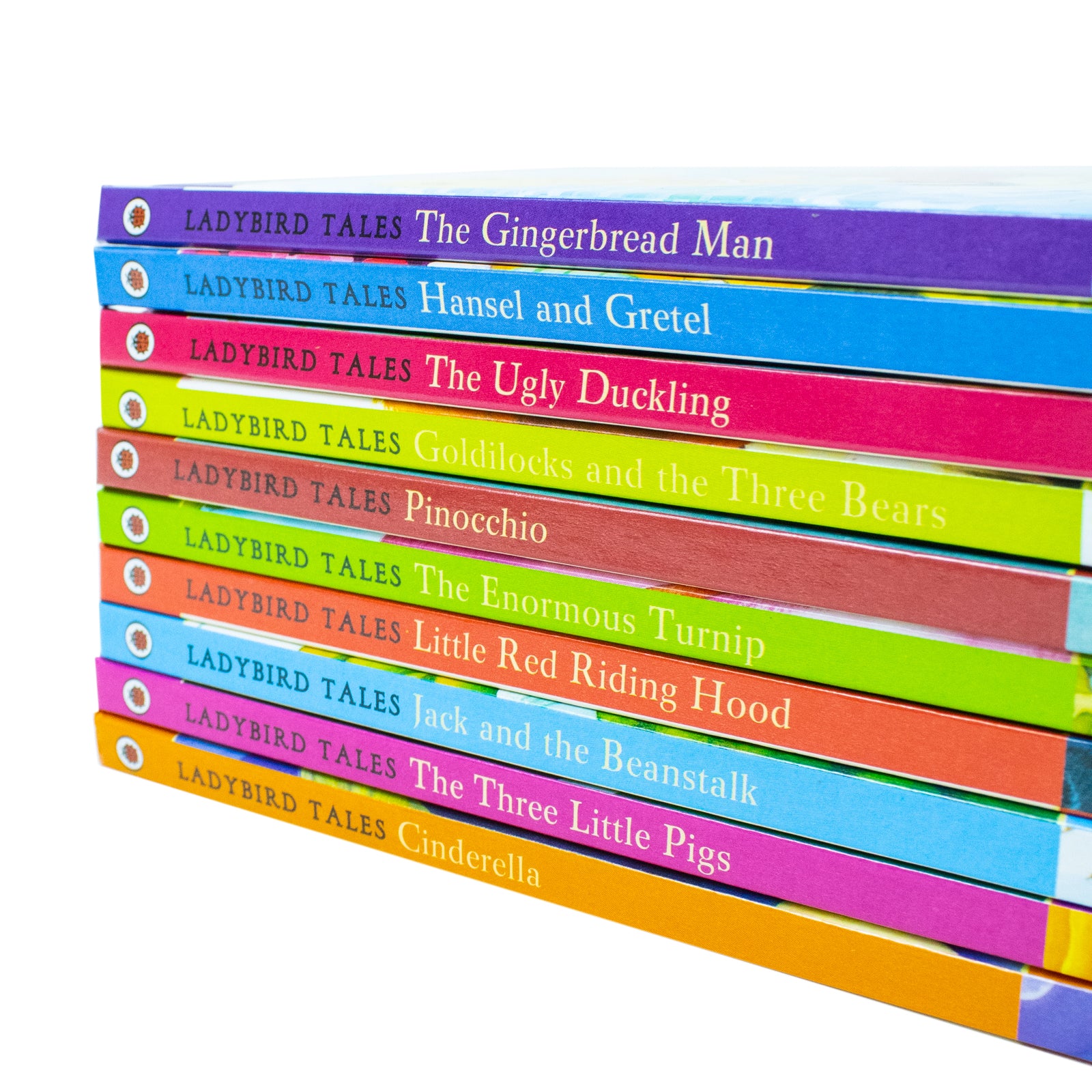 Ladybird Tales Classic Collection hardback books arranged showing illustrated pages inside