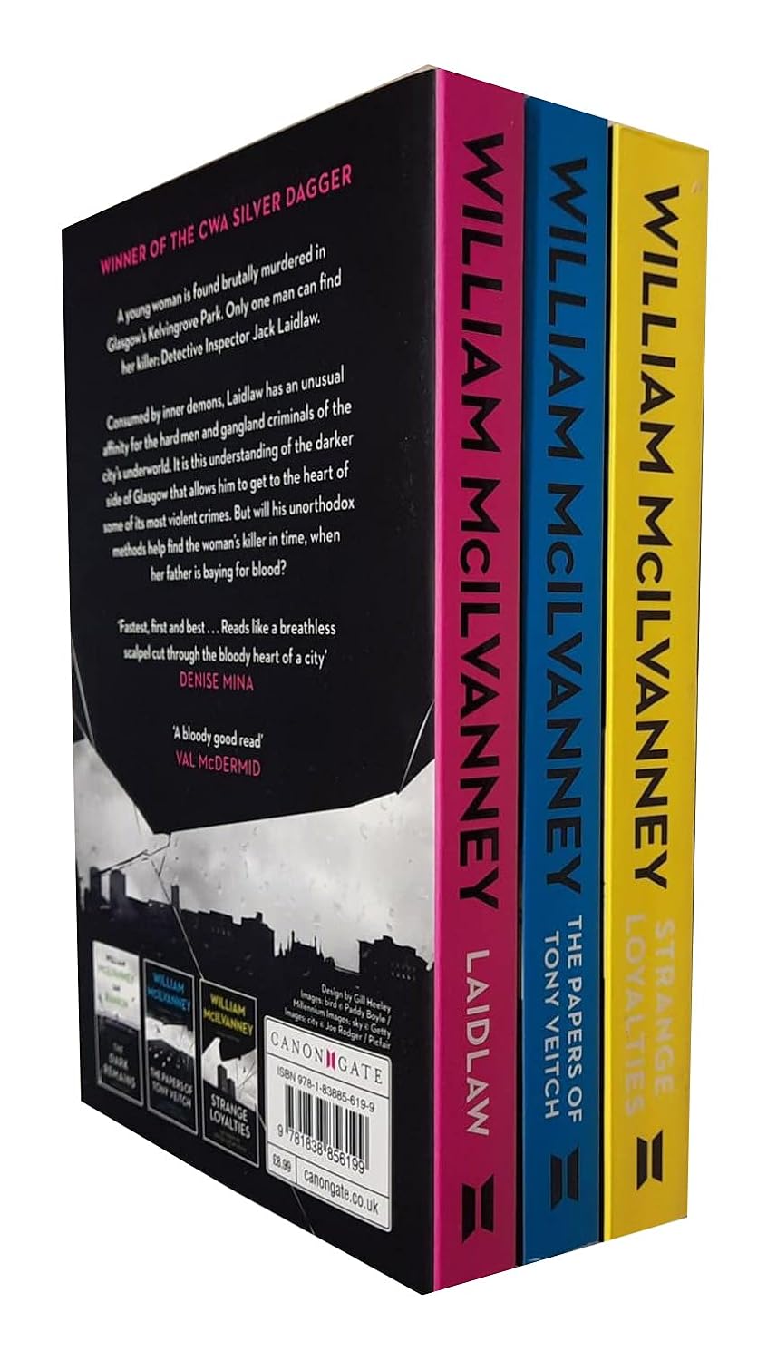 Laidlaw Trilogy 3 Book Paperback Set by William McIlvanney - Scottish Tartan Noir Crime Fiction Covers