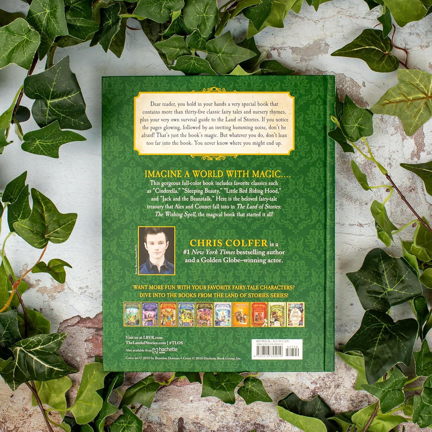 Spine and cover detail of The Land of Stories: A Treasury of Classic Fairy Tales hardback by Chris Colfer