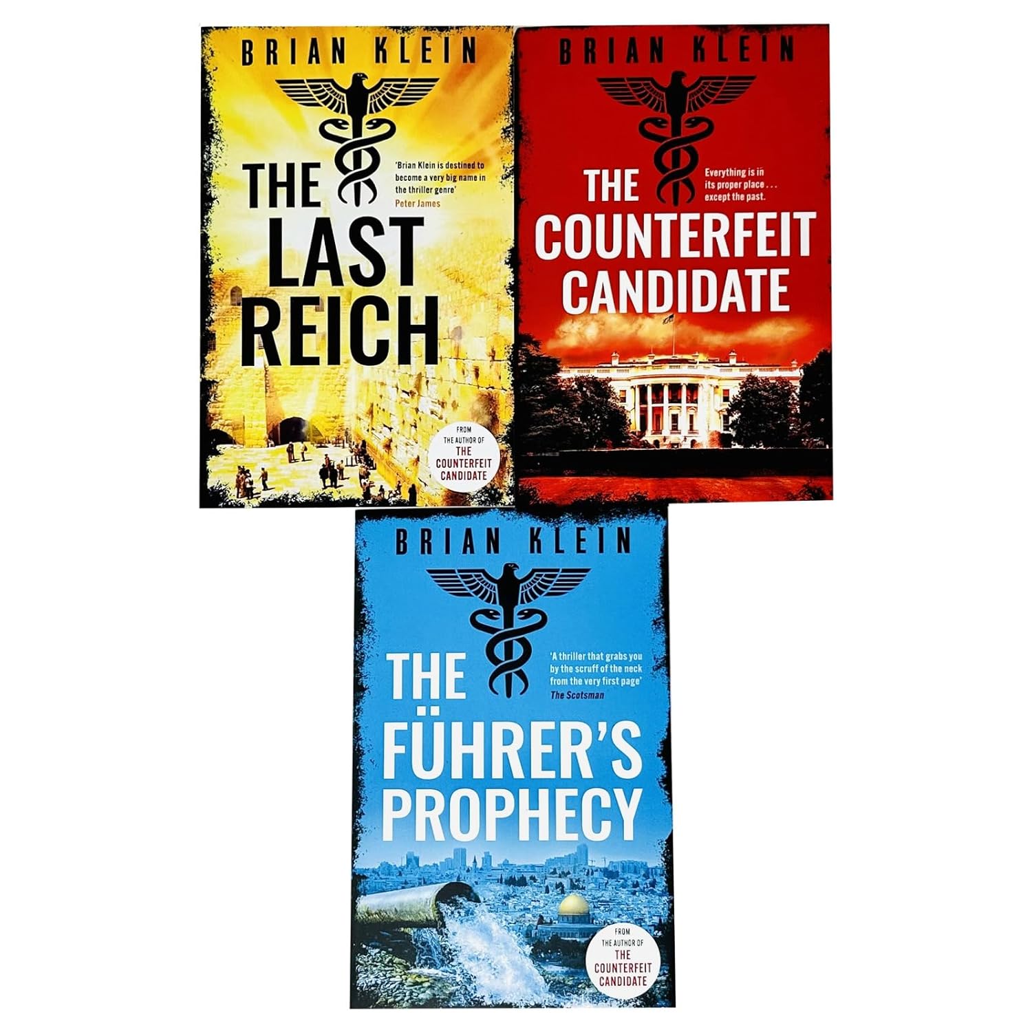 Brian Klein The Counterfeit Candidate The Fuhrer's Prophecy The Last Reich - Paperback Trilogy Set