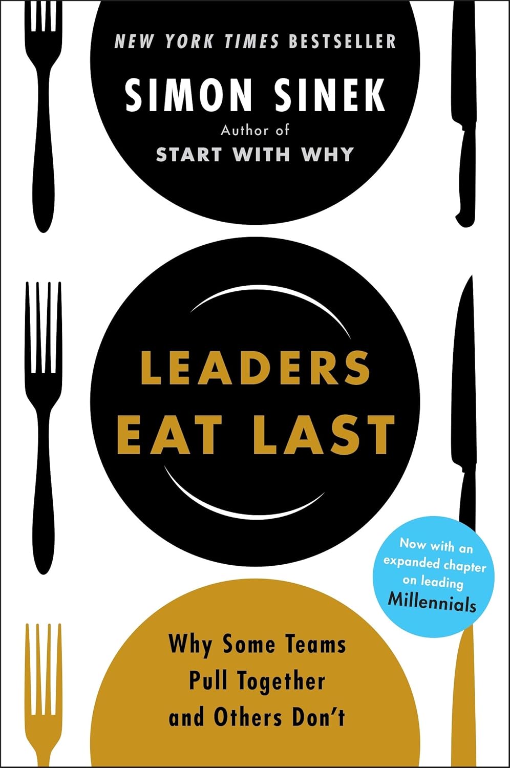 Leaders Eat Last: Why Some Teams Pull Together and Others Don't by Simon Sinek - Paperback business leadership book cover