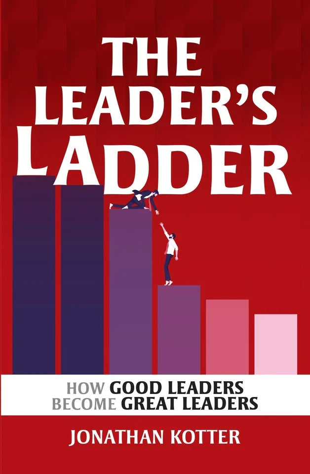 The Leader's Ladder by Jonathan Kotter paperback spine and cover detail