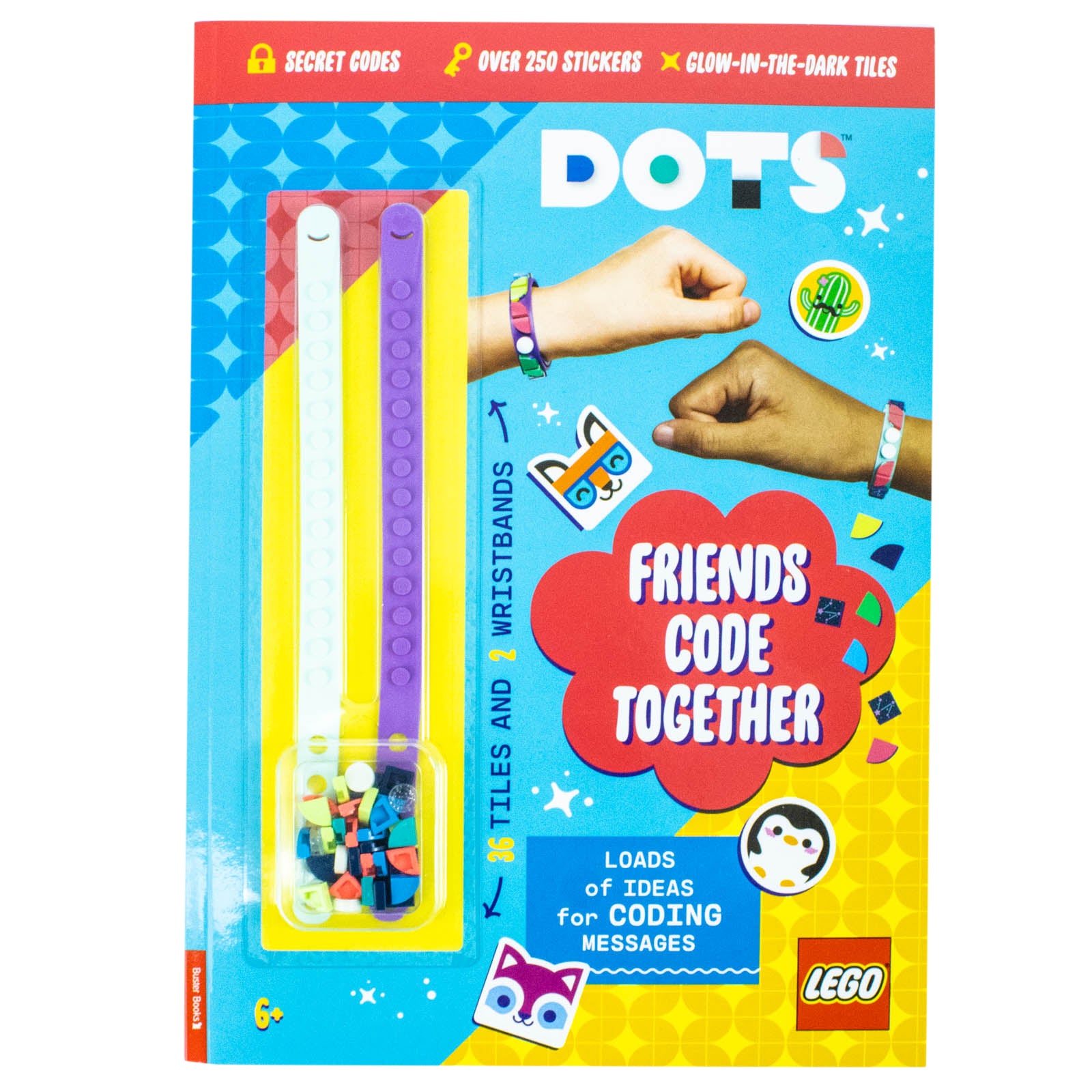 LEGO® DOTS®: Friends Code Together activity book paperback with stickers, tiles and wristbands, ages 7-9