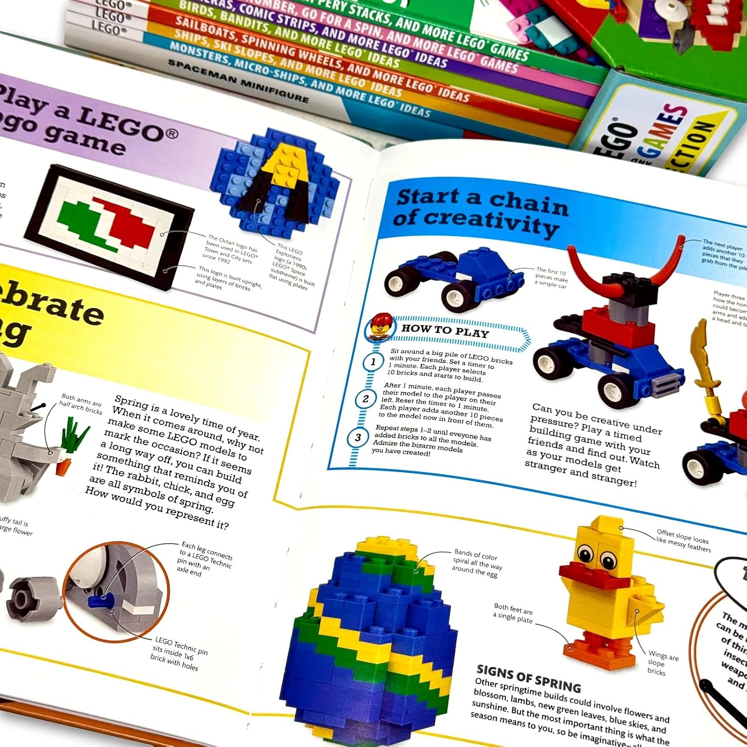 Full LEGO Ideas and Games Collection 8 book paperback box set for children ages 5-9