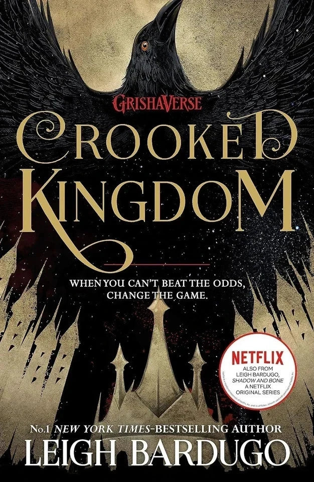 Spines of the Leigh Bardugo Grishaverse 4 book paperback collection set, YA fantasy ages 13+