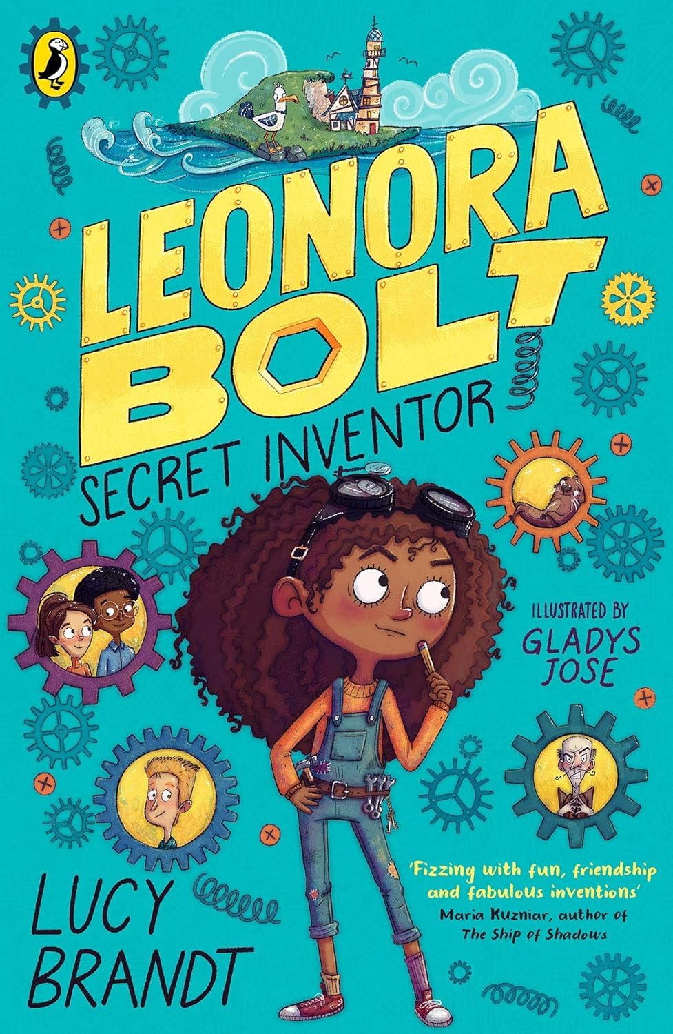 Leonora Bolt Secret Inventor 4 books collection set spines, Lucy Brandt paperback