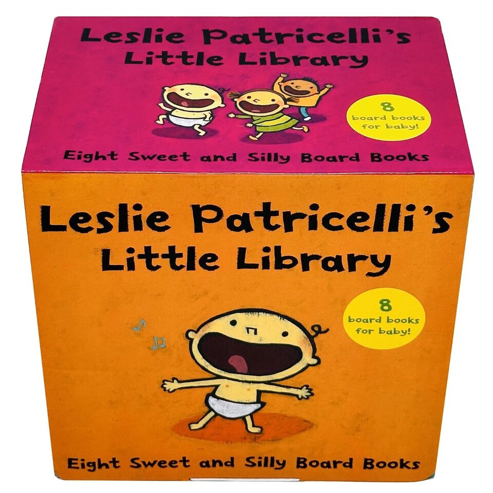 Leslie Patricelli's Little Library 8 board books collection set including Tooth, Potty and Huggy Kissy for babies and toddlers ages 0-3
