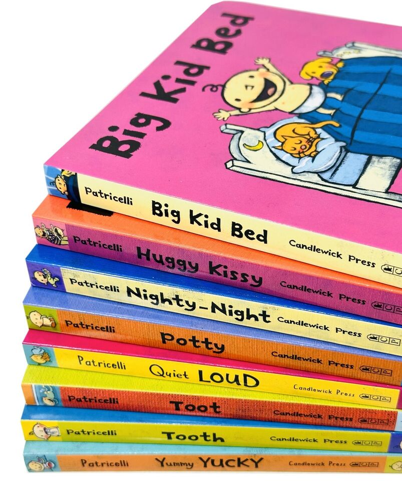 Leslie Patricelli Little Library 8 books collection set displayed together, ideal baby shower and new baby gift