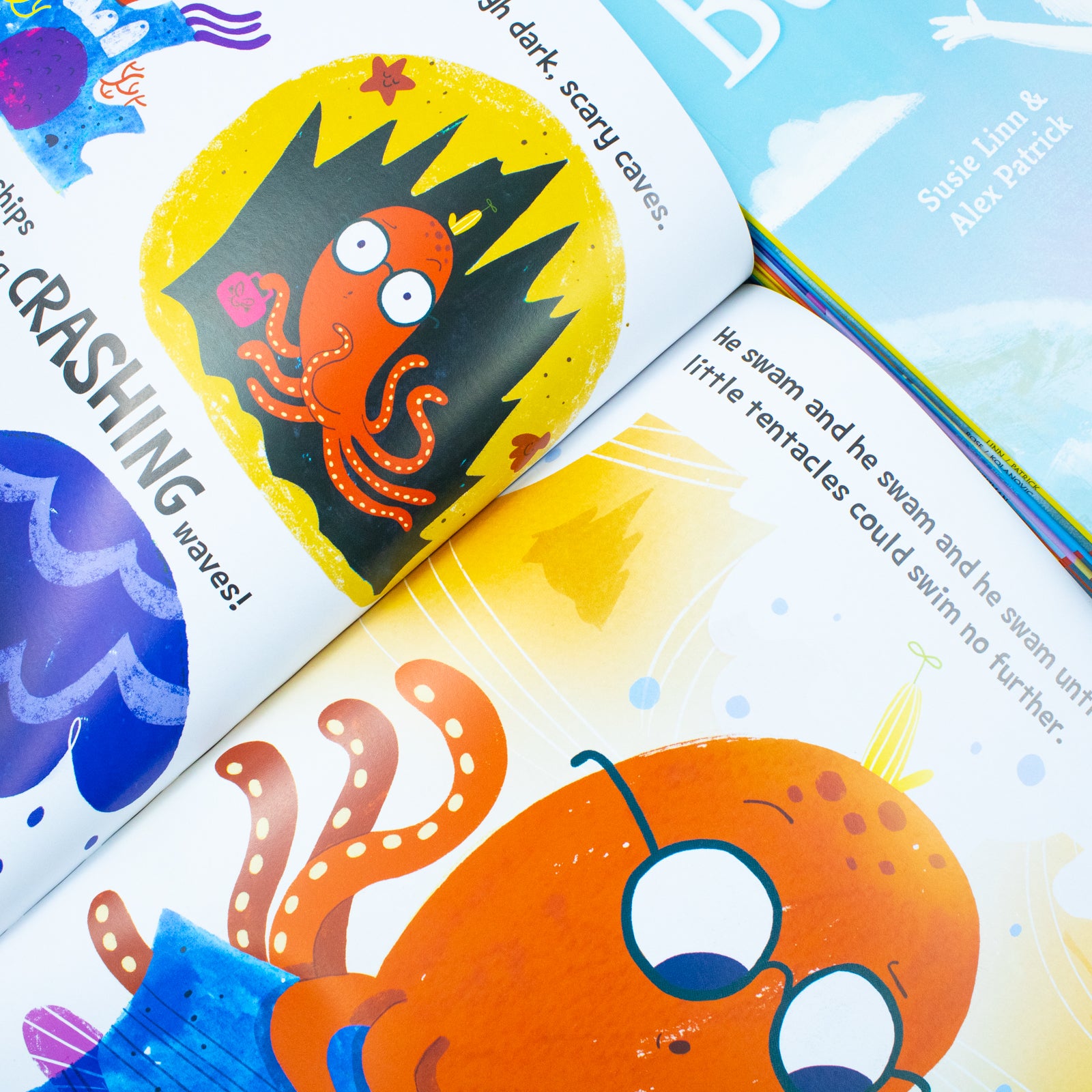 Inside pages spread from one of the illustrated stories in the behaviour and feelings 10 book set