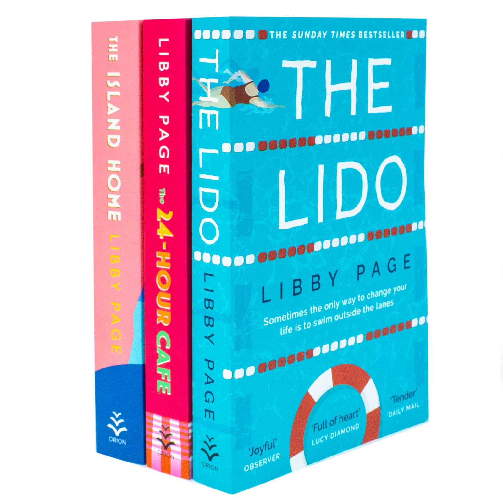 Libby Page 3 Books Collection Set - The Lido, The 24-Hour Café, The Island Home - paperback fiction box set