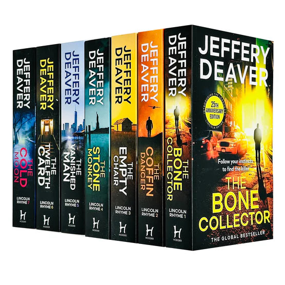 Lincoln Rhyme Thrillers Series by Jeffery Deaver - 7 Book Paperback Collection Set including The Bone Collector, The Coffin Dancer, The Empty Chair and more