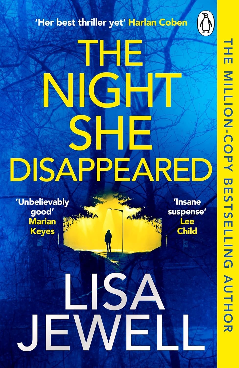 The Night She Disappeared by Lisa Jewell paperback cover - psychological thriller book