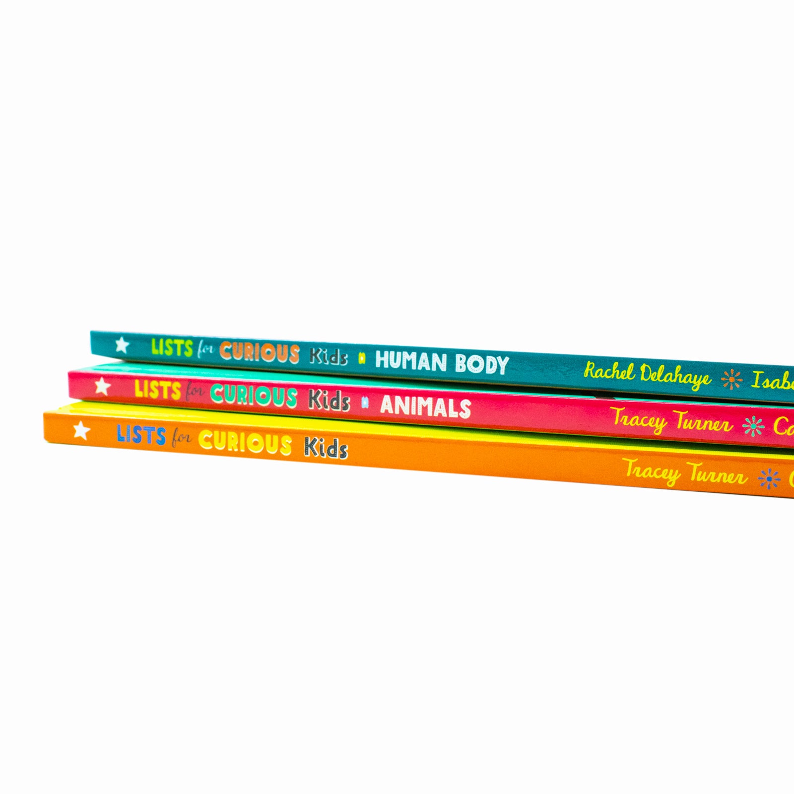 Lists for Curious Kids 3 book paperback set stacked together showing all three covers