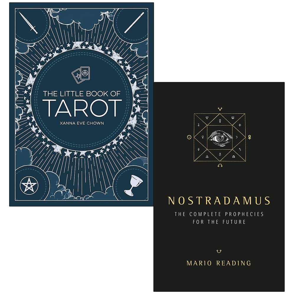 The Little Book of Tarot by Xanna Eve Chown paperback cover, part of 2 book Tarot and Nostradamus set