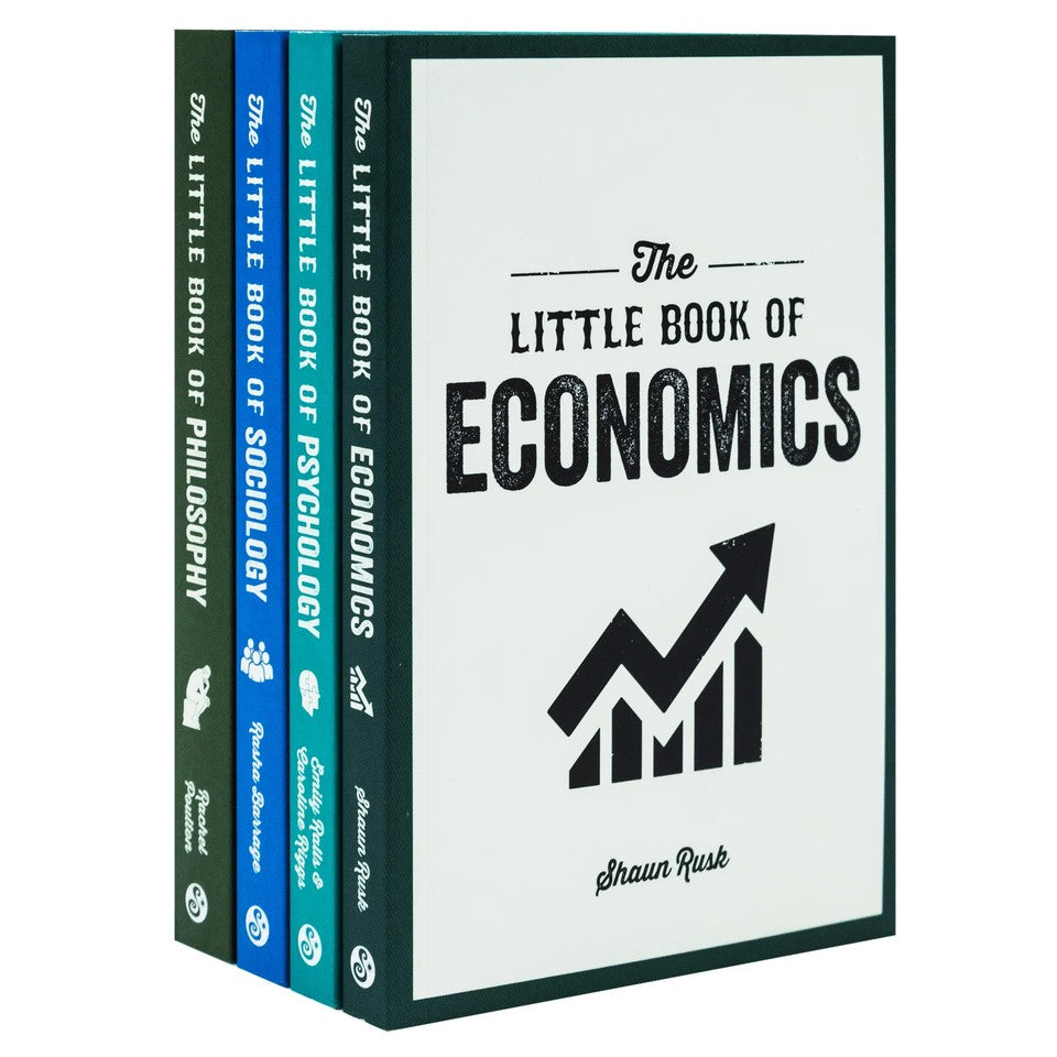 The Little Book of Philosophy, Sociology, Economics & Psychology 4 Book Paperback Set front cover