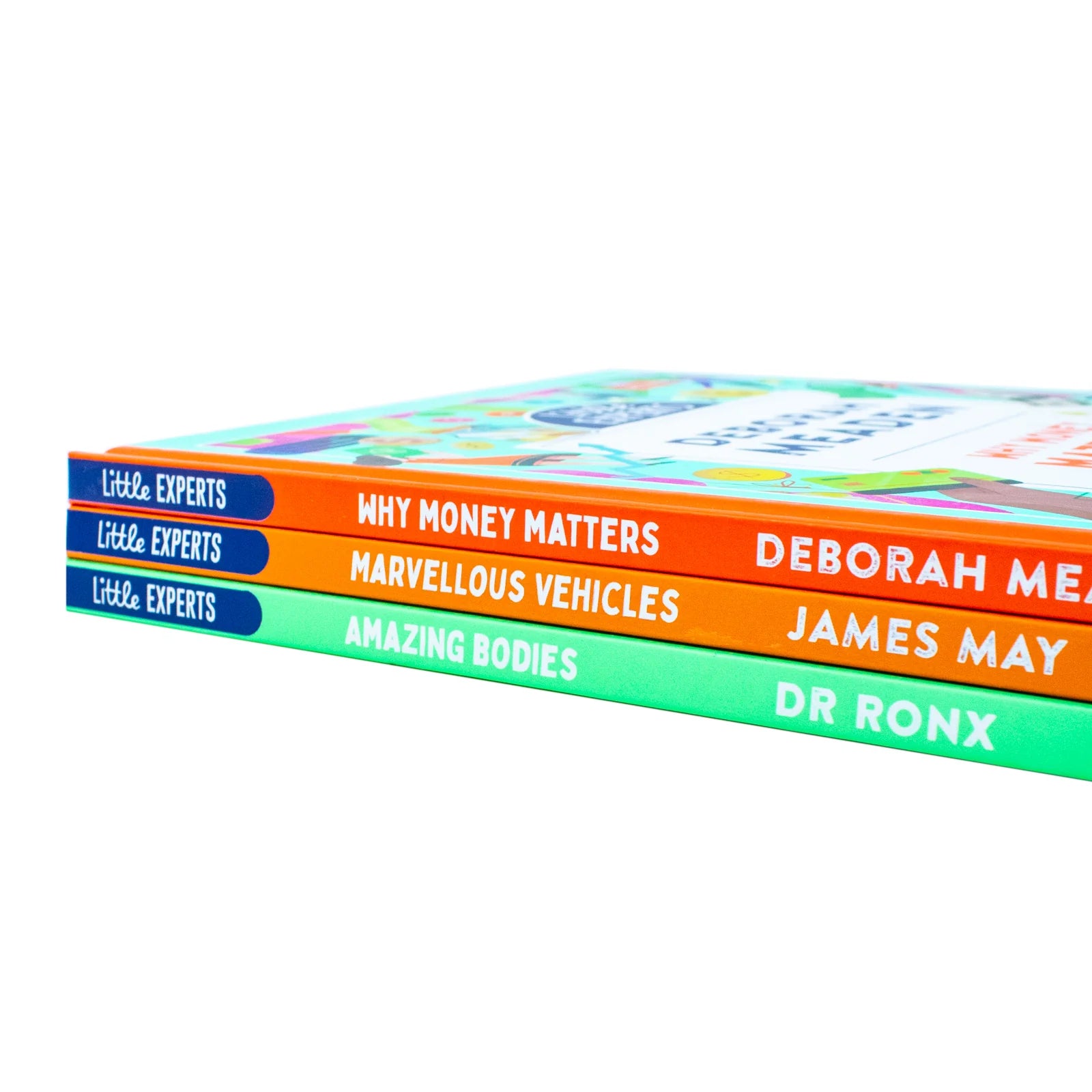 Little Experts hardback non-fiction set for kids ages 6-9 featuring vehicles, human body and money topics