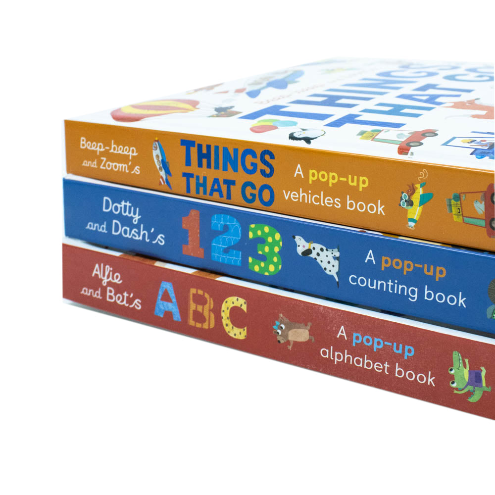 Cover detail of the Little Learners Pop-Up Collection 3 books box set for ages 0-5