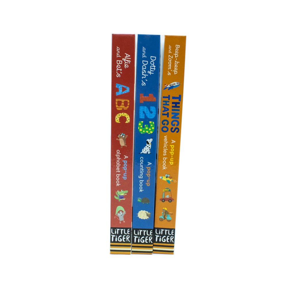 Inside pop-up pages of the Little Learners Pop-Up Collection 3 books box set