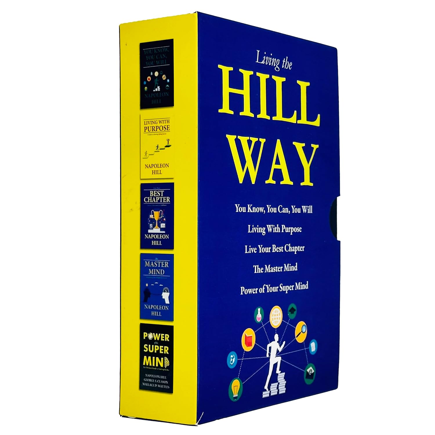 Living The Hill Way 5 Book Set by Napoleon Hill - paperback personal development books
