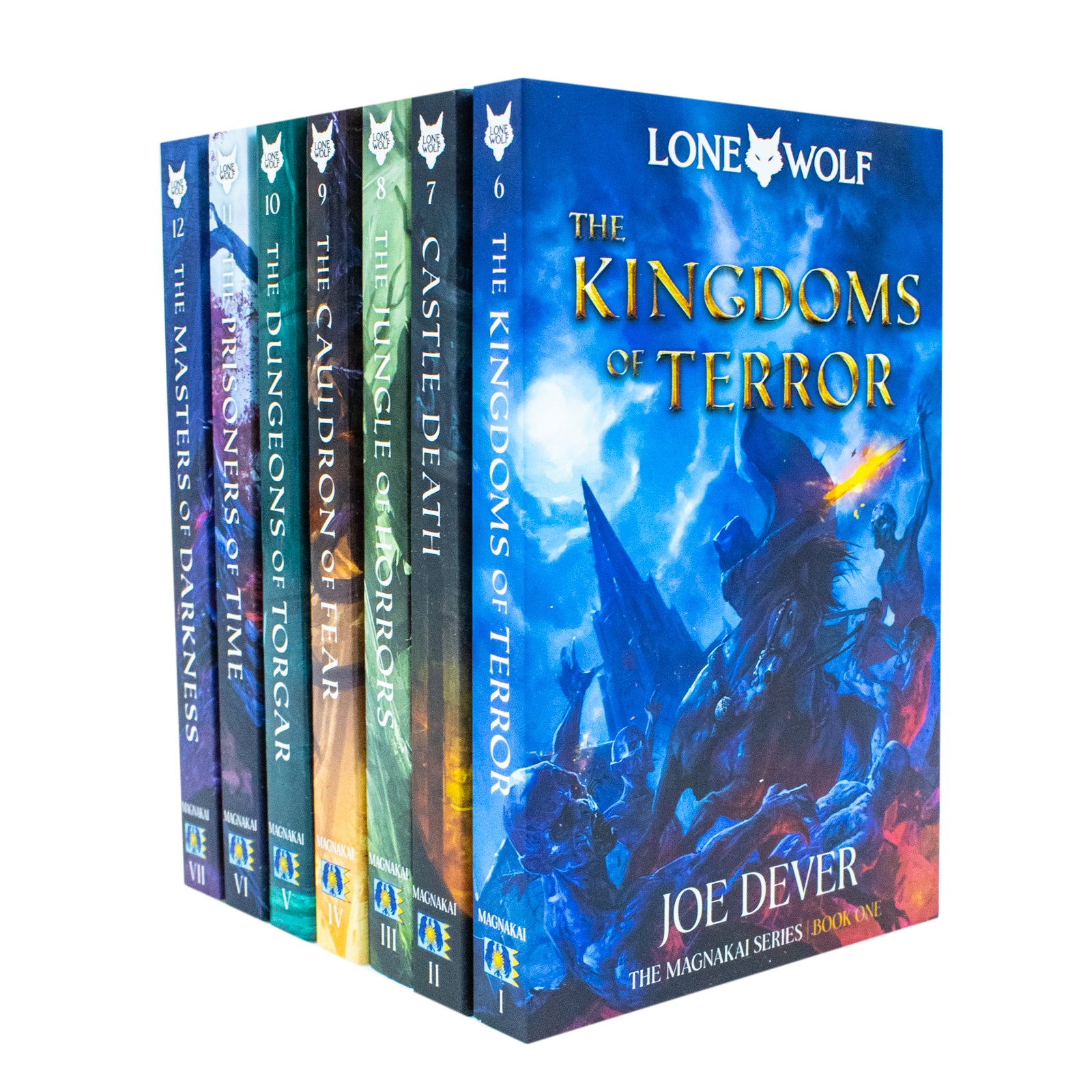 Lone Wolf Series Books 6-12 Collection Set by Joe Dever - Kingdoms of Terror, Castle Death - Paperback Young Adult Gamebooks