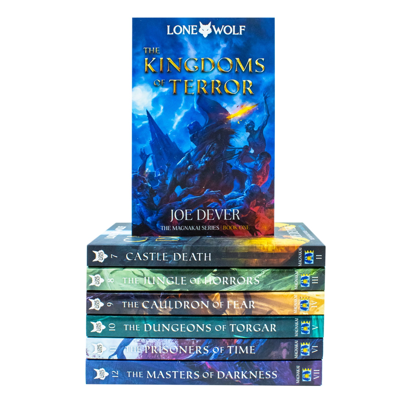 Lone Wolf Series Books 6-12 Collection Set by Joe Dever - Jungle of Horrors, Cauldron of Fear - Paperback Young Adult Gamebooks