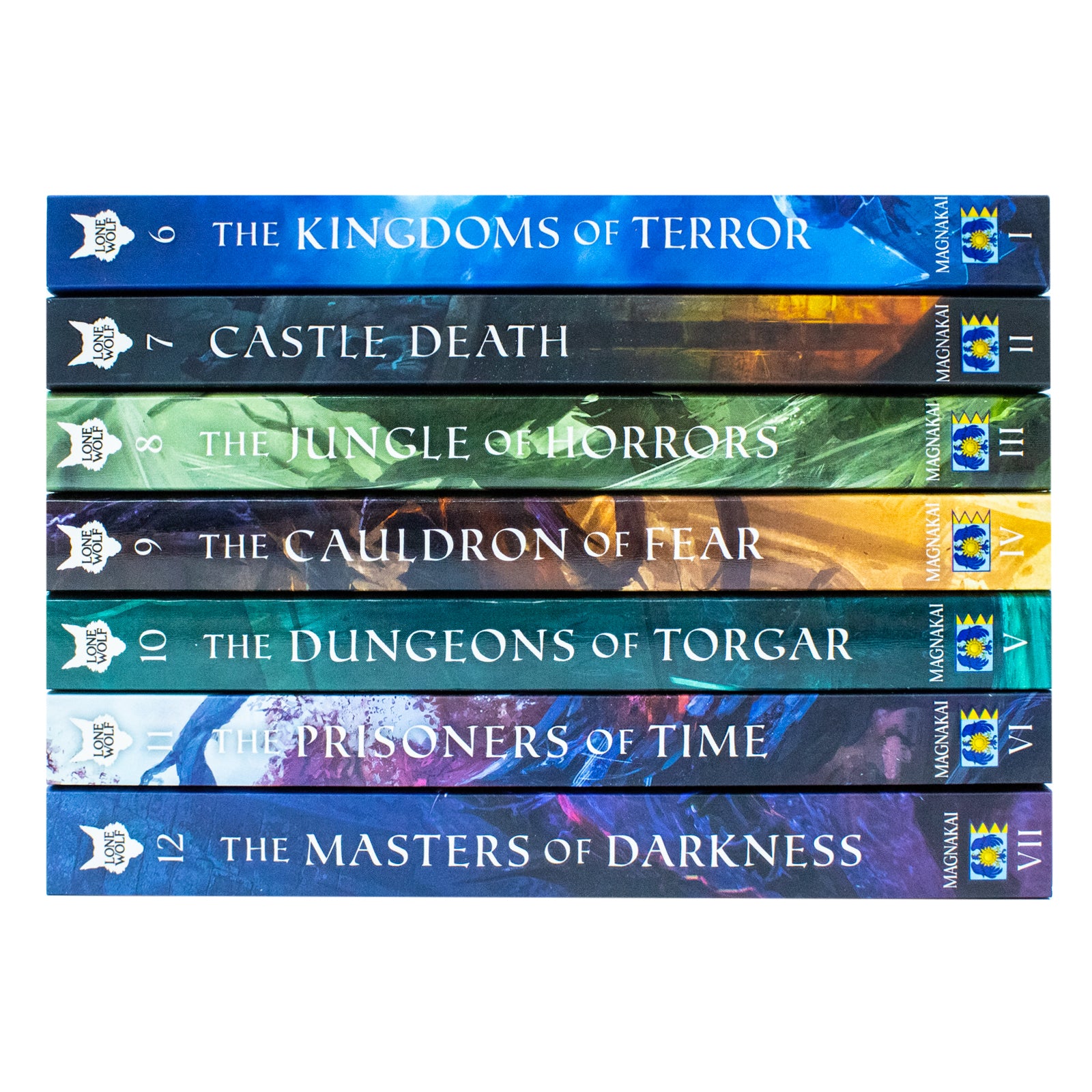 Lone Wolf Series Books 6-12 Collection Set by Joe Dever - Masters of Darkness - Paperback Young Adult Gamebooks