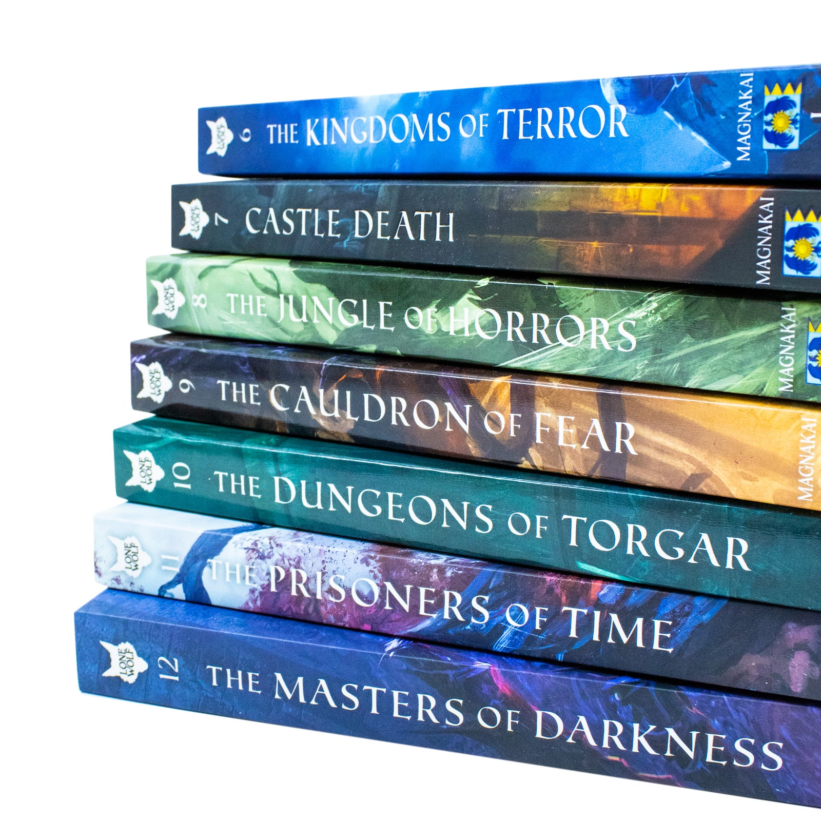 Lone Wolf Series Books 6-12 Collection Set by Joe Dever - Full 7 Book Set Cover Spread - Paperback