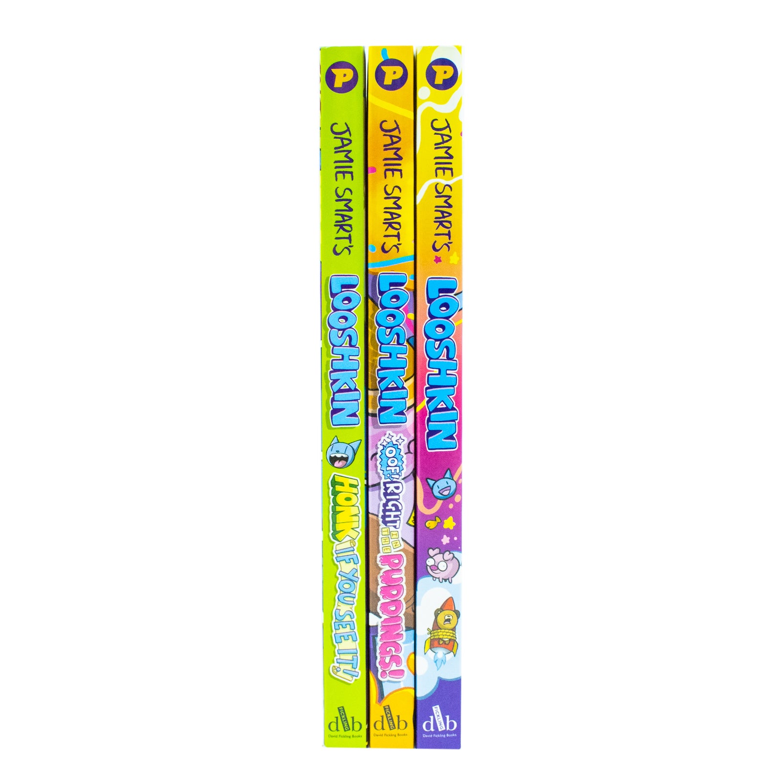 Looshkin: Honk If You See It!, Oof! Right in the Puddings! and The Maddest Cat in the World paperback set by Jamie Smart