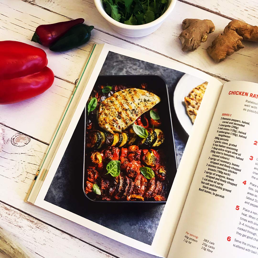 Lose Weight & Get Fit by Tom Kerridge hardback cookbook - back cover with recipe details