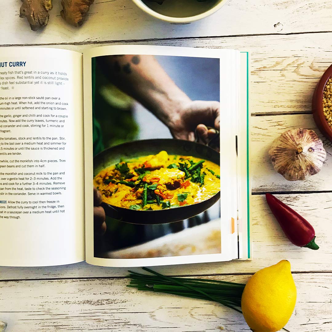 Lose Weight & Get Fit by Tom Kerridge hardback cookbook - sample inside pages and recipes