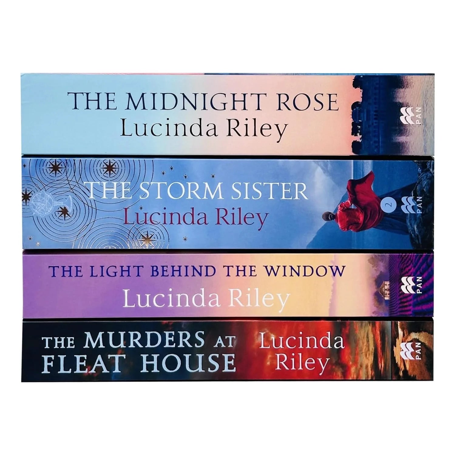 The Midnight Rose by Lucinda Riley paperback cover, part of the 4 book collection set