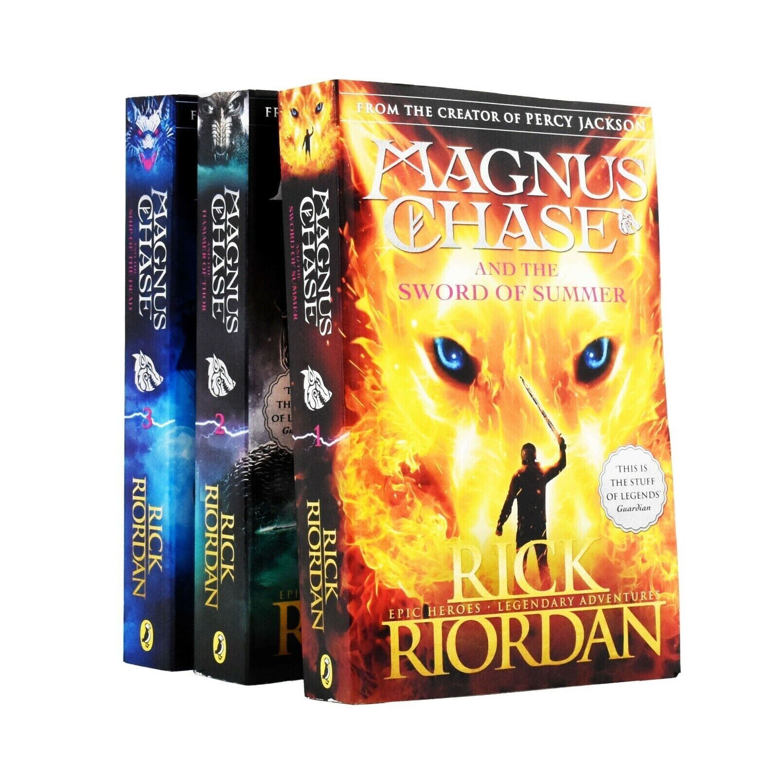 Magnus Chase and the Gods of Asgard 3 Books Collection Set by Rick Riordan - Paperback Young Adult Edition