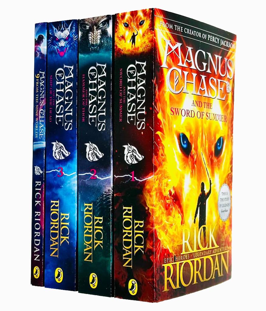 Magnus Chase and the Gods of Asgard 4 Books Collection Set by Rick Riordan - Paperback - Norse mythology YA fantasy set