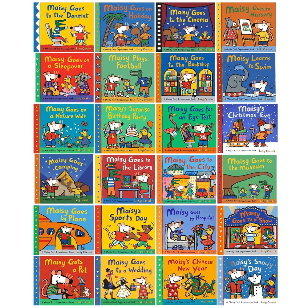Maisy Mouse First Experiences 24 Books Collection Set by Lucy Cousins - paperback picture books for ages 3-7